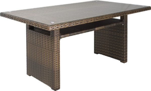 ΤΡΑΠΕΖΙ ΑΛΟΥΜΙΝΙΟΥ ΜΕ RATTAN 150X90X74 15898 - Image 2